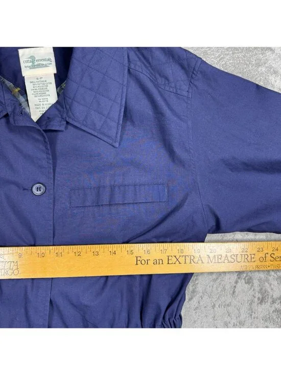 Vintage 90s Cottage Essentials Navy Blue Coat Womens Small Chore Barn Jacket - Picture 11 of 11